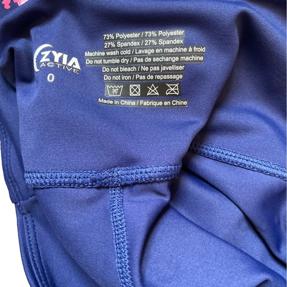 Authentic Zyia Navy Pink Splash Light n Tight Hi-Rise - Picture 10 of 10